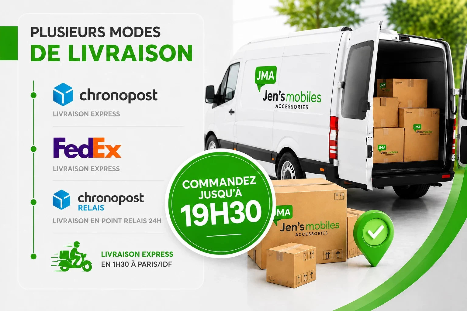 Plusieurs modes de livraison