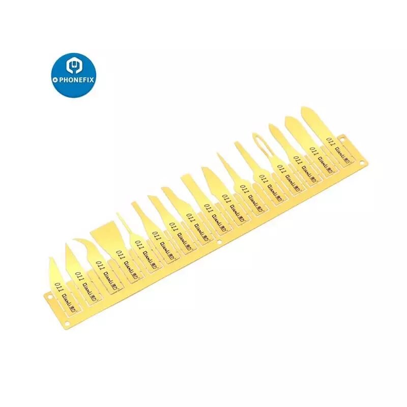 Lames de retrait de colle/de puce IC 011 (16 en 1) QIANLI