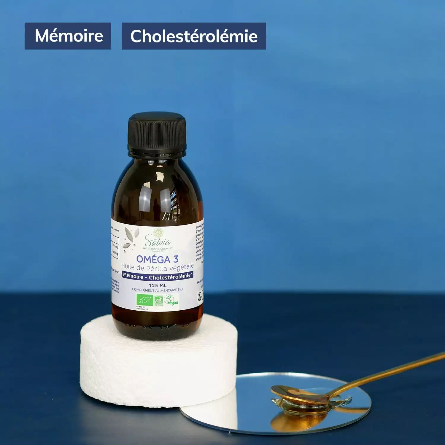 Oméga 3 Périlla Végan - Flacon 125ml - Bio - Huile végétale