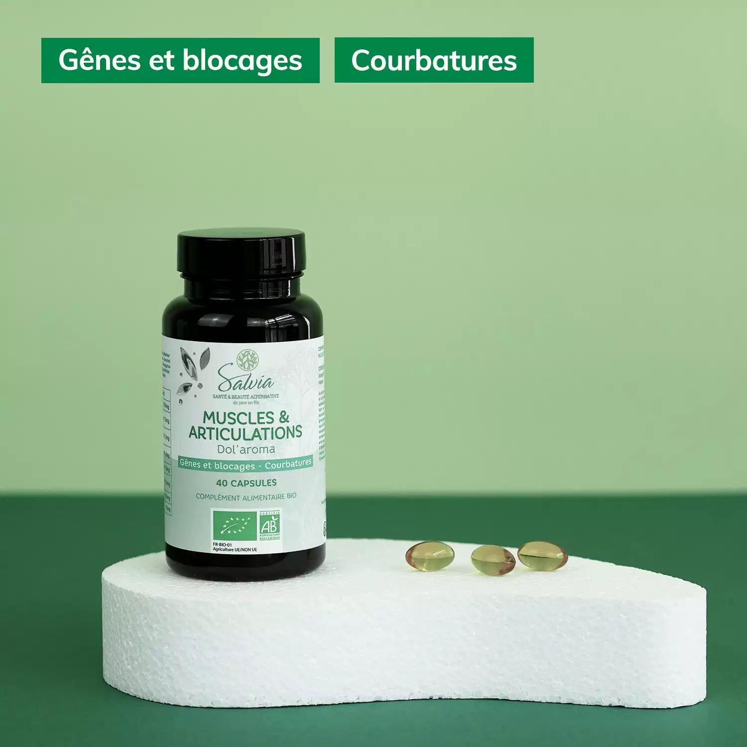 Dol'aroma - 40 capsules - Bio - Huiles essentielles