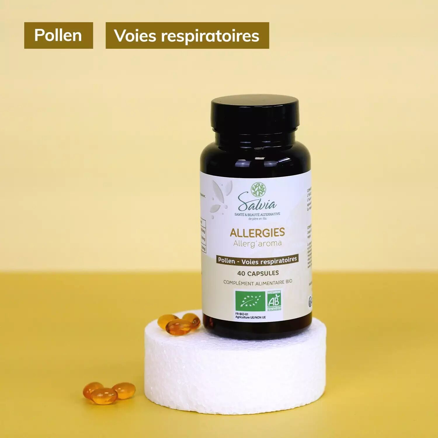 Allerg'aroma - 40 capsules - Bio - Huile végétale et essentielle