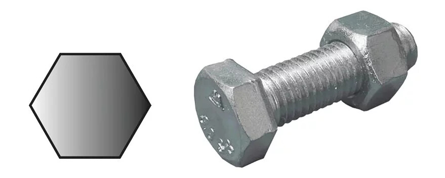 Boulon SB tête hexagonale acier zingué filetage total - STAFA TRADING