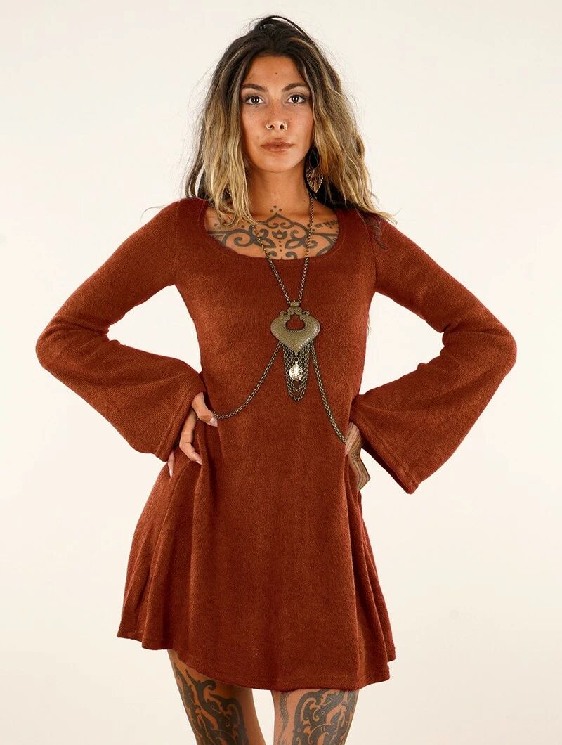 Robe patineuse "Müse", Terre de sienne