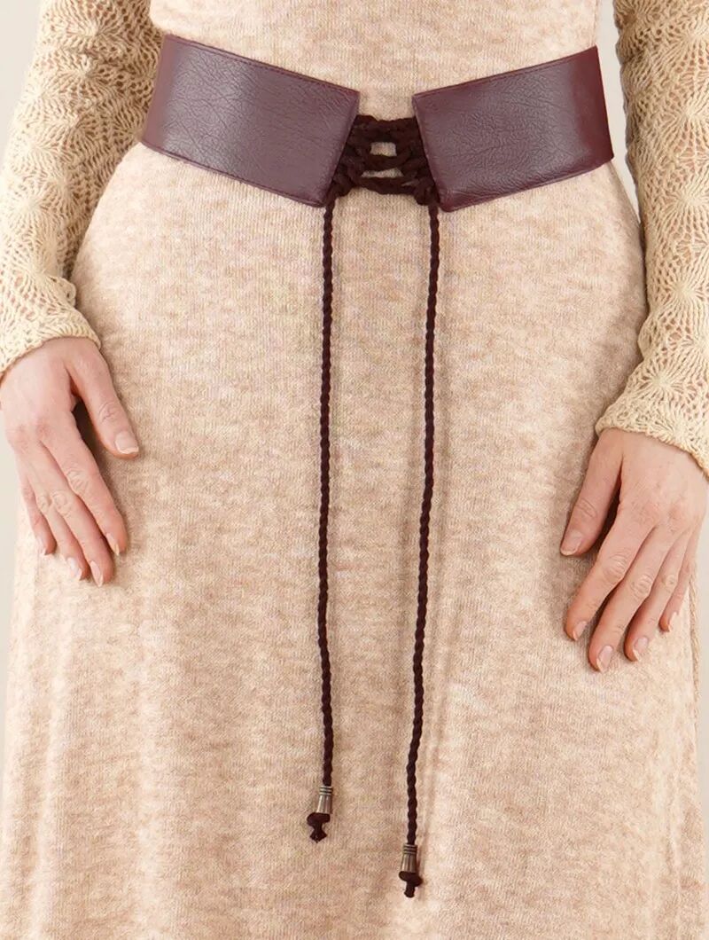 Ceinture en simili cuir effet vintage "Oleyäa", Marron