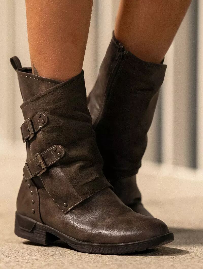 Bottines "Lira remix", Marron foncé