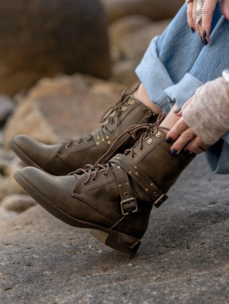 Bottines "Menaka remix", Marron foncé