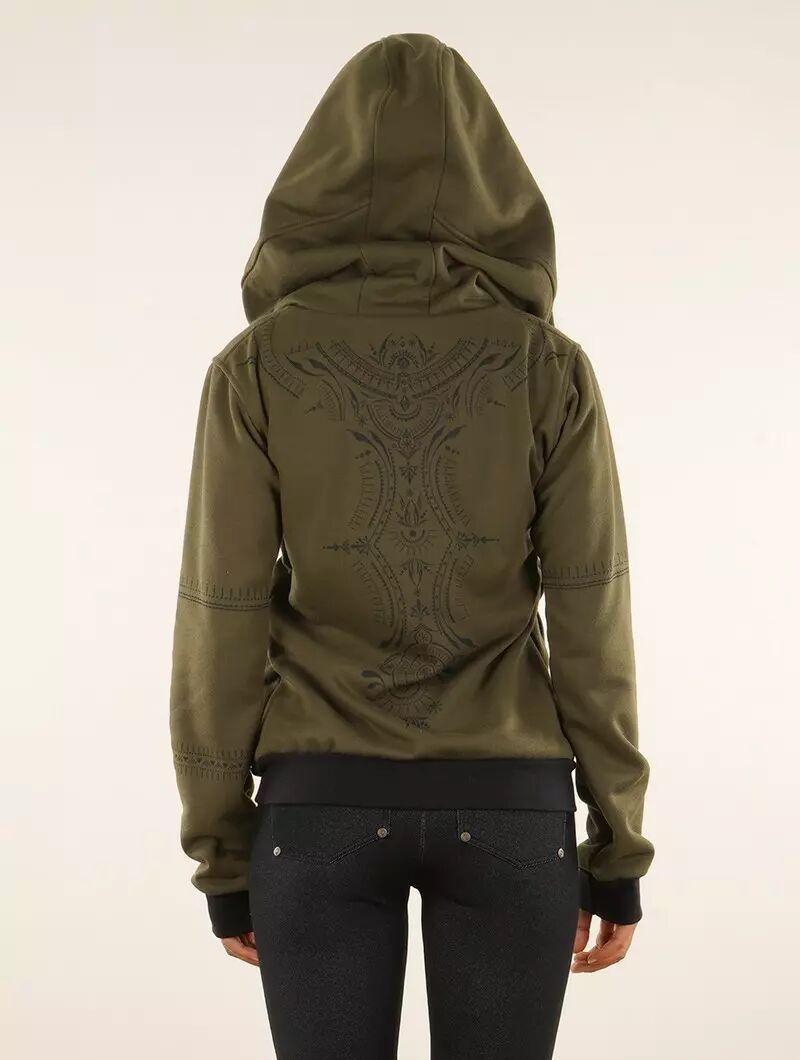 Veste zippée à capuche "Vidar Zohraa", Kaki