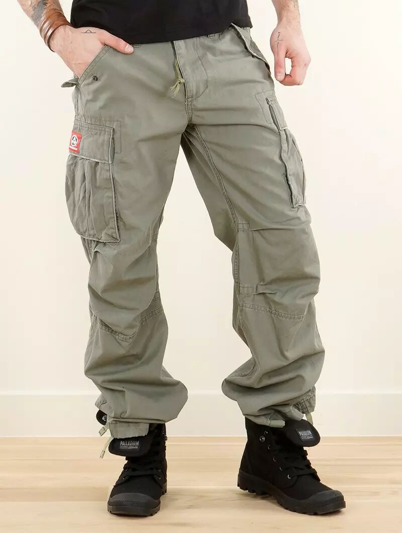 Pantalon cargo Molecule 45030, Vert kaki